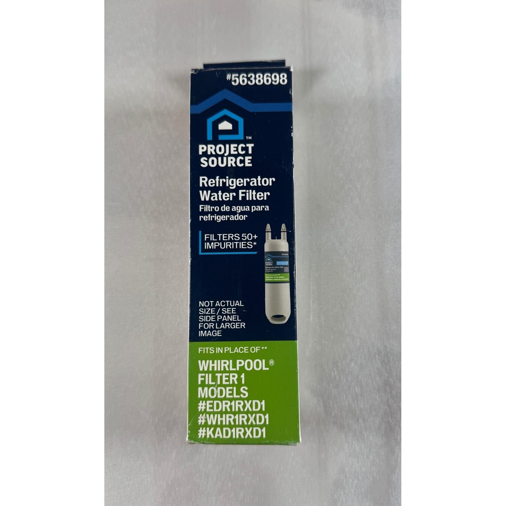 Project Source Refrigerator Water Filter 1 EDR1RXD1 WHR1RXD1 KAD1RXD1 5638698